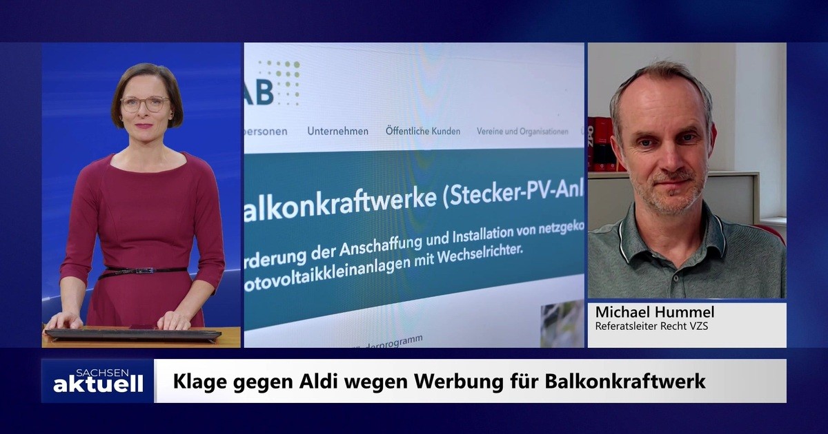 Klage gegen Aldi wegen Werbung für Balkonkraftwerk